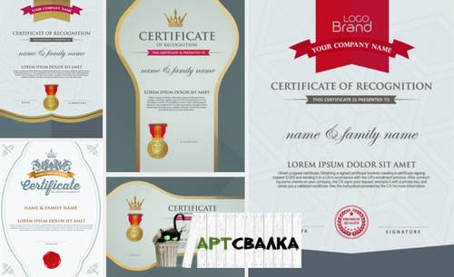 Новые сертификаты - вектор  | New certificates - vector